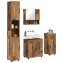 Juego de muebles de baño 4 pcs Madera vieja 61 x 35 x 64 cm