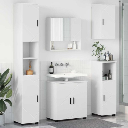 Juego de muebles de baño 5 pcs Blanco 61 x 35 x 64 cm
