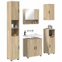 Juego de muebles de baño 5 pcs Roble Sonoma 61 x 35 x 64 cm