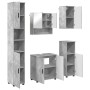 Juego de muebles de baño 5 pcs Gris hormigón 61 x 35 x 64 cm