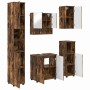 Juego de muebles de baño 5 pcs Roble ahumado 61 x 35 x 64 cm