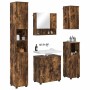 Juego de muebles de baño 5 pcs Roble ahumado 61 x 35 x 64 cm