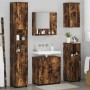 Juego de muebles de baño 5 pcs Roble ahumado 61 x 35 x 64 cm
