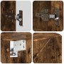Juego de muebles de baño 5 pcs Roble ahumado 61 x 35 x 64 cm