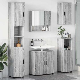 Juego de muebles de baño 5 pcs Gris sonoma 61 x 35 x 64 cm