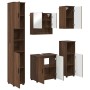 Juego de muebles de baño 5 pcs Marrón roble 61 x 35 x 64 cm