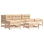 6-teiliges Gartenmöbel-Set und Massivholzkissen von vidaXL, Gartensets - Ref: Foro24-3185899, Preis: 406,96 €, Rabatt: %