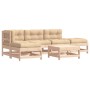 6-teiliges Gartenmöbel-Set und Massivholzkissen von vidaXL, Gartensets - Ref: Foro24-3185899, Preis: 406,17 €, Rabatt: %