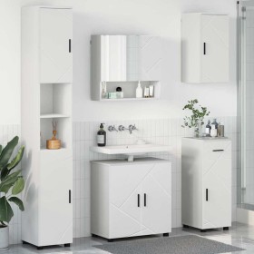 Juego de muebles de baño con cajón 5 pcs Blanco 61 x 35 x 64 cm