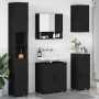 Juego de muebles de baño con cajón con puerta 5 pcs Negro en Tocadores de baño | Comprar online en Foro24