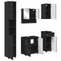 Juego de muebles de baño con cajón 5 pcs Negro 61 x 35 x 64 cm