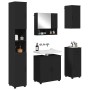 Juego de muebles de baño con cajón 5 pcs Negro 61 x 35 x 64 cm