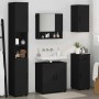 Juego de muebles de baño con cajón 5 pcs Negro 61 x 35 x 64 cm