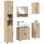 Juego de muebles de baño 5 pcs Roble Sonoma 61 x 35 x 64 cm