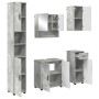 Juego de muebles de baño 5 pcs Gris hormigón 61 x 35 x 64 cm