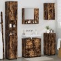 Juego de muebles de baño 5 pcs Roble ahumado 61 x 35 x 64 cm