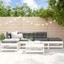 6-piece garden furniture set with solid white wood cushions by vidaXL, Garden sets - Ref: Foro24-3185900, Price: 467,71 €, Di...
