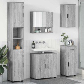 Juego de muebles de baño 5 pcs Gris sonoma 61 x 35 x 64 cm