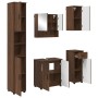 Juego de muebles de baño 5 pcs Marrón roble 61 x 35 x 64 cm