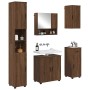 Juego de muebles de baño 5 pcs Marrón roble 61 x 35 x 64 cm