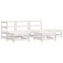 6-piece garden furniture set with solid white wood cushions by vidaXL, Garden sets - Ref: Foro24-3185900, Price: 467,71 €, Di...