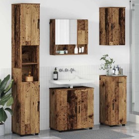 Juego de muebles de baño 5 pcs Madera vieja 61 x 35 x 64 cm