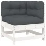 6-piece garden furniture set with solid white wood cushions by vidaXL, Garden sets - Ref: Foro24-3185900, Price: 467,71 €, Di...