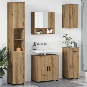 Juego de muebles de baño 5 pcs Roble artisan 61 x 35 x 64 cm
