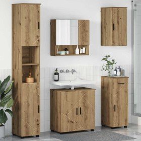 Juego de muebles de baño 5 pcs Roble artisan 61 x 35 x 64 cm