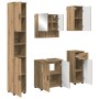 Juego de muebles de baño 5 pcs Roble artisan 61 x 35 x 64 cm