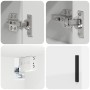 Juego de muebles de baño 4 pcs Blanco 61 x 35 x 64 cm