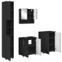 Juego de muebles de baño con puerta 4 pcs Negro 61 x 35 x 64 cm