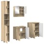 Juego de muebles de baño 4 pcs Roble Sonoma 61 x 35 x 64 cm