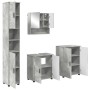 Juego de muebles de baño 4 pcs Gris hormigón 61 x 35 x 64 cm
