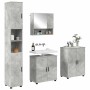 Juego de muebles de baño 4 pcs Gris hormigón 61 x 35 x 64 cm