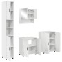 Juego de muebles de baño 4 pcs Blanco brillante 61 x 35 x 64 cm