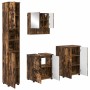 Juego de muebles de baño 4 pcs Roble ahumado 61 x 35 x 64 cm