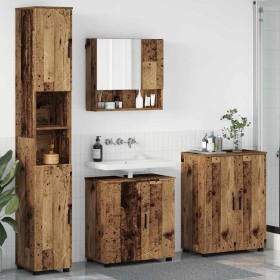 Juego de muebles de baño 4 pcs Madera vieja 61 x 35 x 64 cm