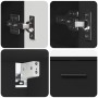 Juego de muebles de baño 2 pcs Negro 76.5 x 35 x 64 cm