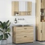 Juego de muebles de baño 2 pcs Roble Sonoma 76.5 x 35 x 64 cm