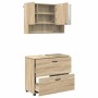 Juego de muebles de baño 2 pcs Roble Sonoma 76.5 x 35 x 64 cm