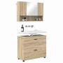 Juego de muebles de baño 2 pcs Roble Sonoma 76.5 x 35 x 64 cm