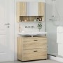 Juego de muebles de baño 2 pcs Roble Sonoma 76.5 x 35 x 64 cm