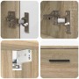 Juego de muebles de baño 2 pcs Roble Sonoma 76.5 x 35 x 64 cm