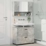 Juego de muebles de baño 2 pcs Gris hormigón 76.5 x 35 x 64 cm