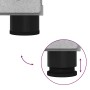 Juego de muebles de baño 2 pcs Gris hormigón 76.5 x 35 x 64 cm