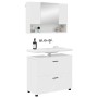 Juego de muebles de baño con cajón 2 pcs Blanco brillante