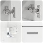 Juego de muebles de baño con cajón 2 pcs Blanco brillante