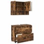 Juego de muebles de baño 2 pcs Roble ahumado 76.5 x 35 x 64 cm