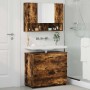 Juego de muebles de baño 2 pcs Roble ahumado 76.5 x 35 x 64 cm